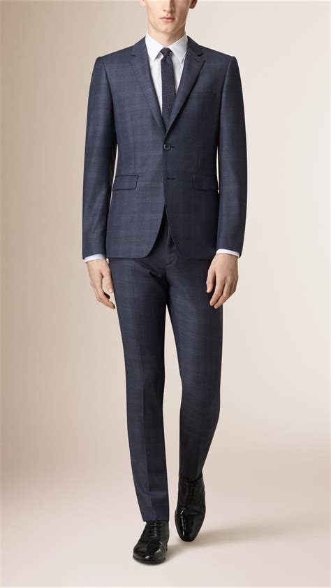 burberry slim fit blue suit|Burberry suit price.